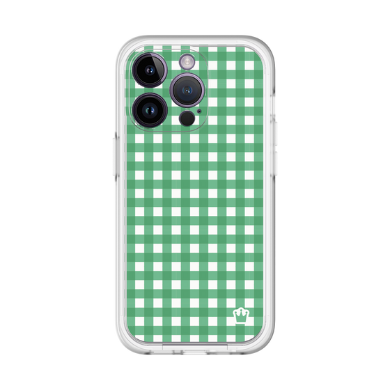 スリムプロテクションプレミアムケース［ Checkered Green - ギンガムチェック グリーン ］