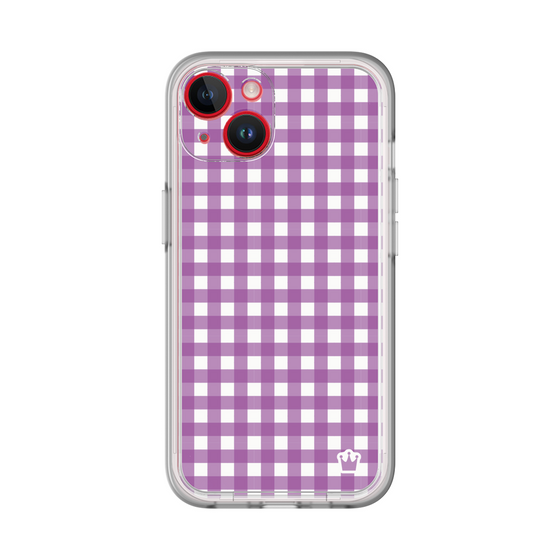 スリムプロテクションプレミアムケース［ Checkered Purple - ギンガムチェック パープル ］