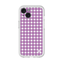 スリムプロテクションプレミアムケース［ Checkered Purple - ギンガムチェック パープル ］