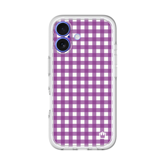 スリムプロテクションプレミアムケース［ Checkered Purple - ギンガムチェック パープル ］