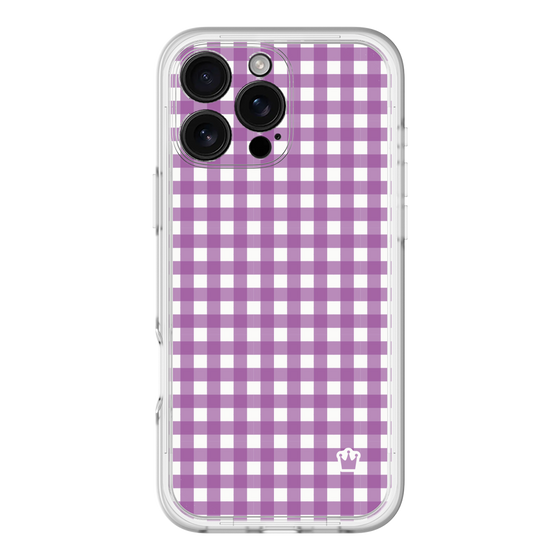 スリムプロテクションプレミアムケース［ Checkered Purple - ギンガムチェック パープル ］