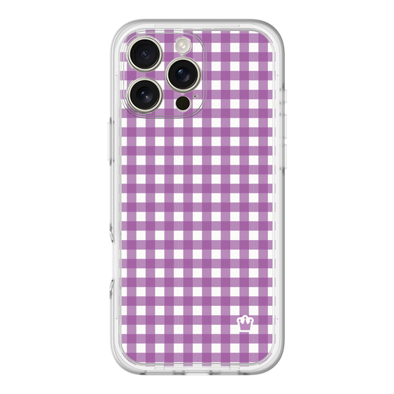 スリムプロテクションプレミアムケース［ Checkered Purple - ギンガムチェック パープル ］