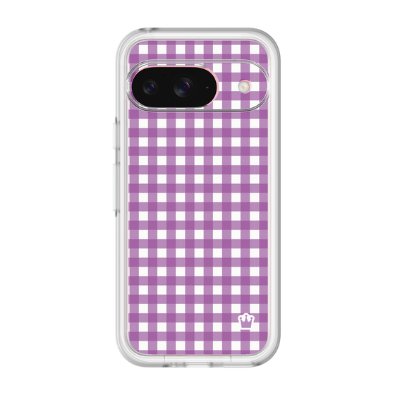 スリムプロテクションプレミアムケース［ Checkered Purple - ギンガムチェック パープル ］