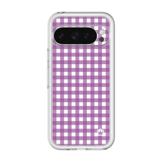 スリムプロテクションプレミアムケース［ Checkered Purple - ギンガムチェック パープル ］