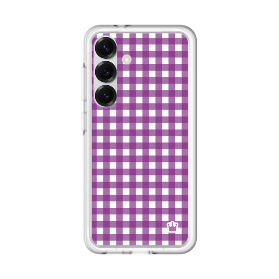 スリムプロテクションプレミアムケース［ Checkered Purple - ギンガムチェック パープル ］