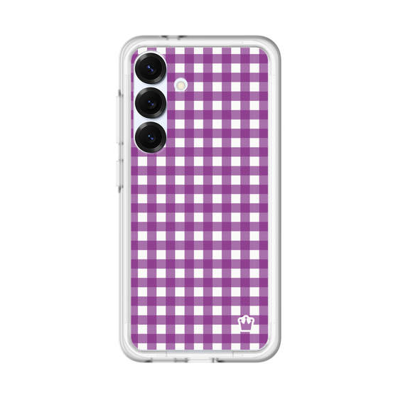 スリムプロテクションプレミアムケース［ Checkered Purple - ギンガムチェック パープル ］