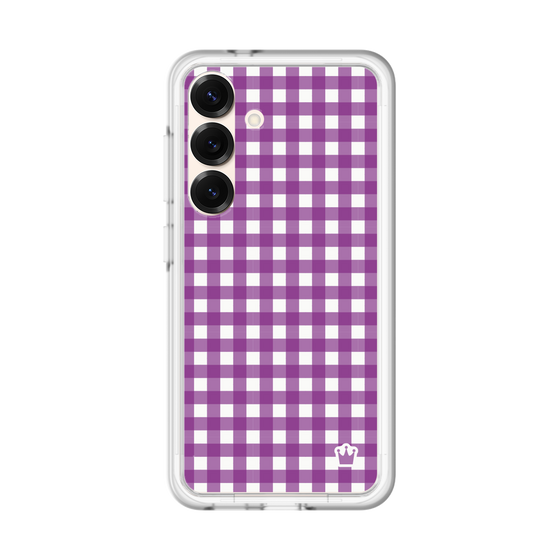 スリムプロテクションプレミアムケース［ Checkered Purple - ギンガムチェック パープル ］