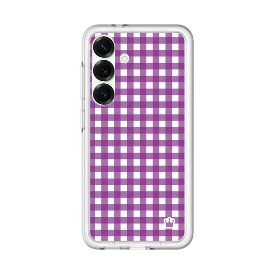 スリムプロテクションプレミアムケース［ Checkered Purple - ギンガムチェック パープル ］