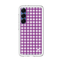 スリムプロテクションプレミアムケース［ Checkered Purple - ギンガムチェック パープル ］