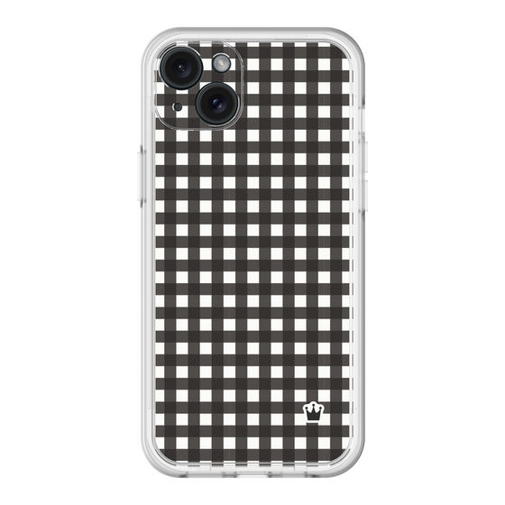 スリムプロテクションプレミアムケース［ Checkered Purple - ギンガムチェック ブラック ］