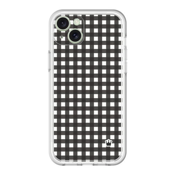 スリムプロテクションプレミアムケース［ Checkered Purple - ギンガムチェック ブラック ］