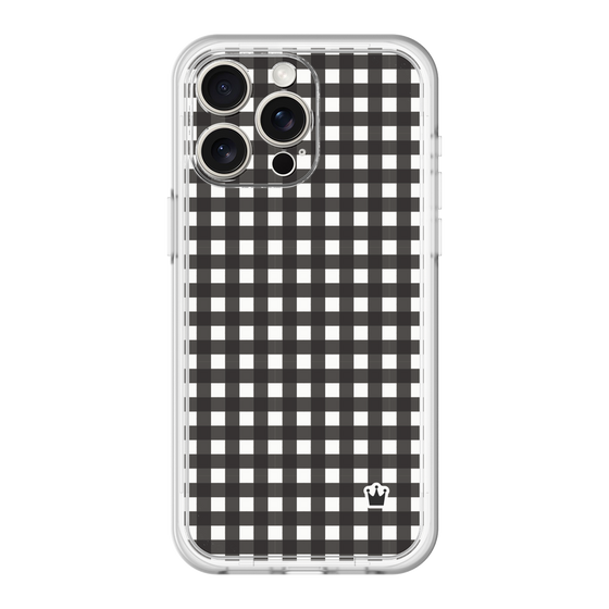スリムプロテクションプレミアムケース［ Checkered Purple - ギンガムチェック ブラック ］