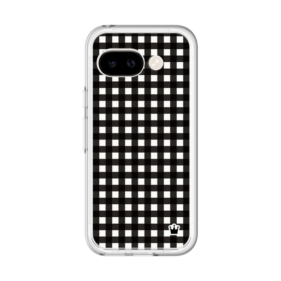 スリムプロテクションプレミアムケース［ Checkered Purple - ギンガムチェック ブラック ］