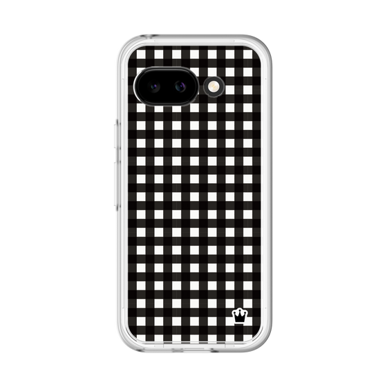 スリムプロテクションプレミアムケース［ Checkered Purple - ギンガムチェック ブラック ］