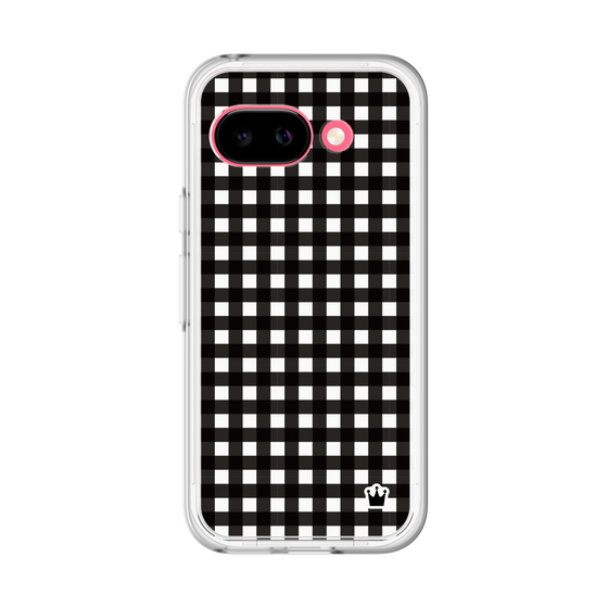 スリムプロテクションプレミアムケース［ Checkered Purple - ギンガムチェック ブラック ］