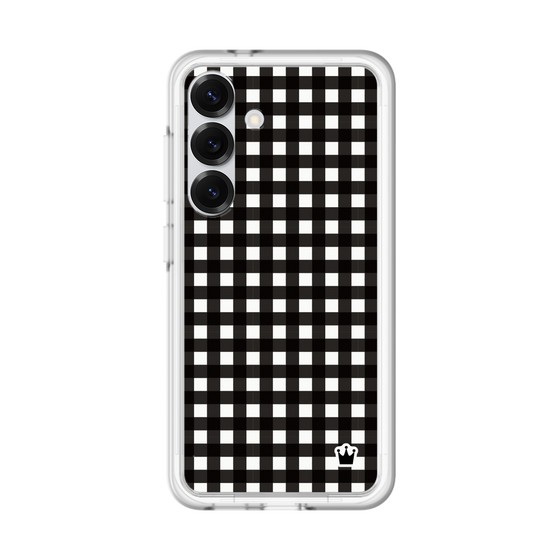 スリムプロテクションプレミアムケース［ Checkered Purple - ギンガムチェック ブラック ］