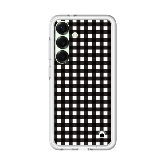 スリムプロテクションプレミアムケース［ Checkered Purple - ギンガムチェック ブラック ］