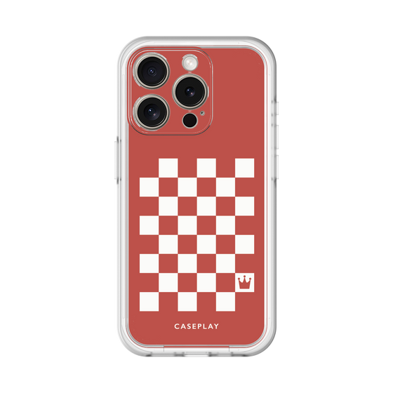 スリムプロテクションプレミアムケース［ Racing checkered flag Red - レーシングチェッカーフラッグ レッド ］