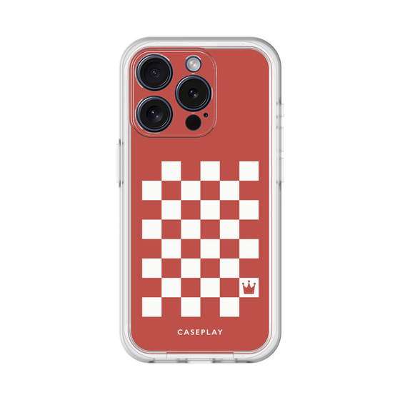 スリムプロテクションプレミアムケース［ Racing checkered flag Red - レーシングチェッカーフラッグ レッド ］