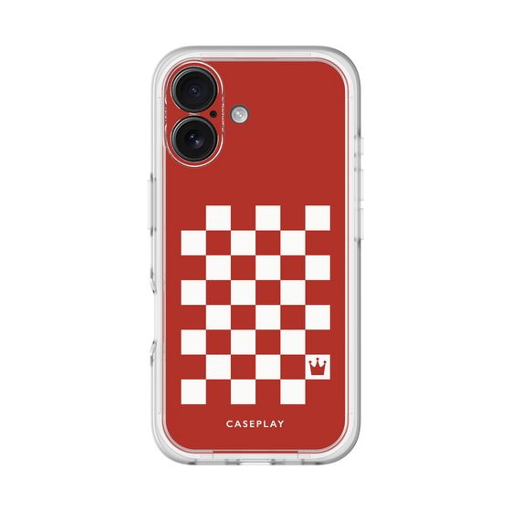 スリムプロテクションプレミアムケース［ Racing checkered flag Red - レーシングチェッカーフラッグ レッド ］