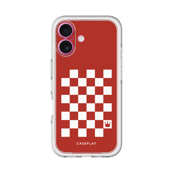 スリムプロテクションプレミアムケース［ Racing checkered flag Red - レーシングチェッカーフラッグ レッド ］