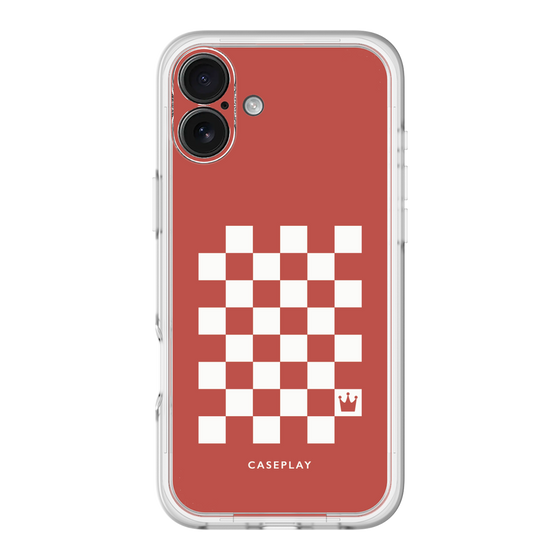 スリムプロテクションプレミアムケース［ Racing checkered flag Red - レーシングチェッカーフラッグ レッド ］