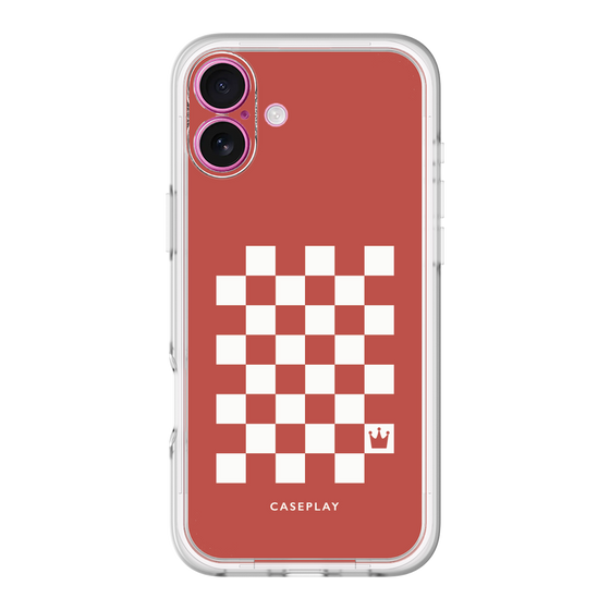 スリムプロテクションプレミアムケース［ Racing checkered flag Red - レーシングチェッカーフラッグ レッド ］