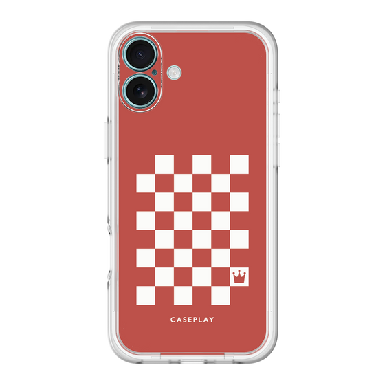 スリムプロテクションプレミアムケース［ Racing checkered flag Red - レーシングチェッカーフラッグ レッド ］