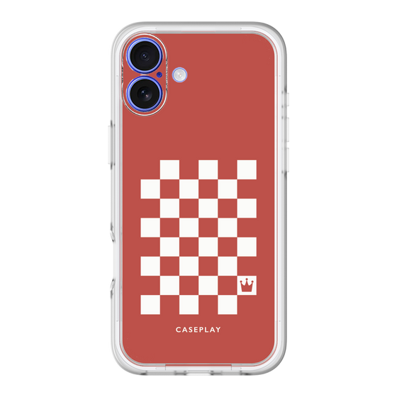 スリムプロテクションプレミアムケース［ Racing checkered flag Red - レーシングチェッカーフラッグ レッド ］