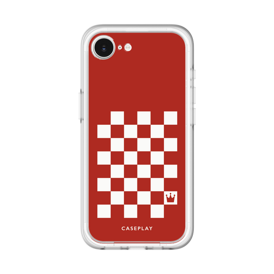 スリムプロテクションプレミアムケース［ Racing checkered flag Red - レーシングチェッカーフラッグ レッド ］