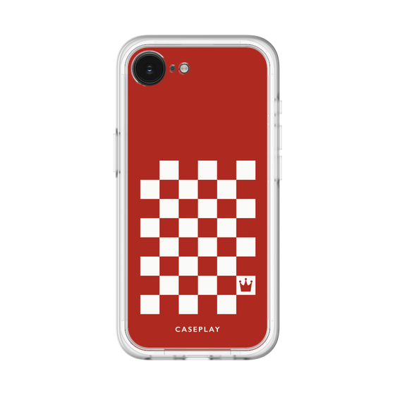 スリムプロテクションプレミアムケース［ Racing checkered flag Red - レーシングチェッカーフラッグ レッド ］