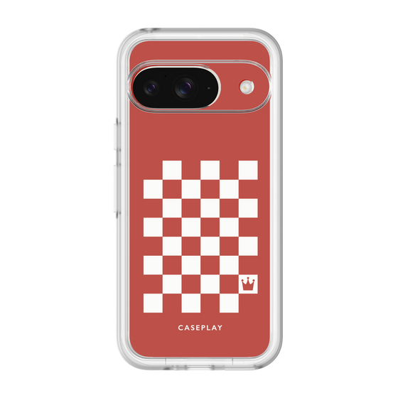 スリムプロテクションプレミアムケース［ Racing checkered flag Red - レーシングチェッカーフラッグ レッド ］