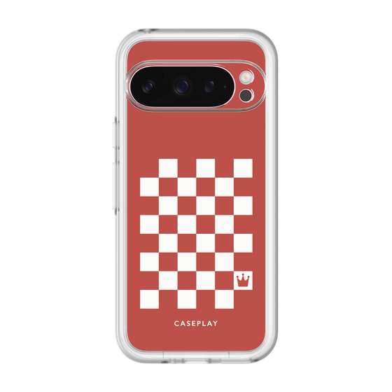 スリムプロテクションプレミアムケース［ Racing checkered flag Red - レーシングチェッカーフラッグ レッド ］