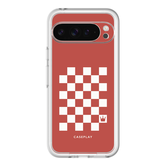 スリムプロテクションプレミアムケース［ Racing checkered flag Red - レーシングチェッカーフラッグ レッド ］