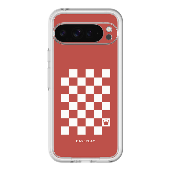 スリムプロテクションプレミアムケース［ Racing checkered flag Red - レーシングチェッカーフラッグ レッド ］