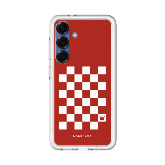 スリムプロテクションプレミアムケース［ Racing checkered flag Red - レーシングチェッカーフラッグ レッド ］