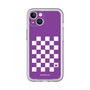 スリムプロテクションプレミアムケース［ Racing checkered flag Purple - レーシングチェッカーフラッグ パープル ］