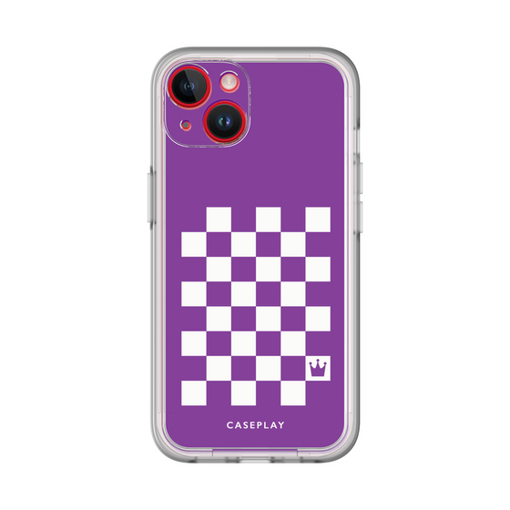 スリムプロテクションプレミアムケース［ Racing checkered flag Purple - レーシングチェッカーフラッグ パープル ］