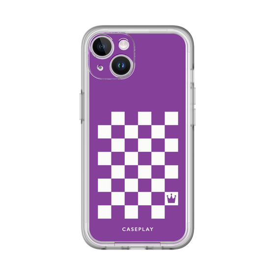 スリムプロテクションプレミアムケース［ Racing checkered flag Purple - レーシングチェッカーフラッグ パープル ］