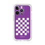 スリムプロテクションプレミアムケース［ Racing checkered flag Purple - レーシングチェッカーフラッグ パープル ］