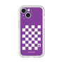 スリムプロテクションプレミアムケース［ Racing checkered flag Purple - レーシングチェッカーフラッグ パープル ］