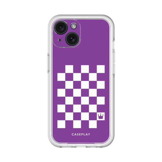 スリムプロテクションプレミアムケース［ Racing checkered flag Purple - レーシングチェッカーフラッグ パープル ］