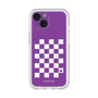 スリムプロテクションプレミアムケース［ Racing checkered flag Purple - レーシングチェッカーフラッグ パープル ］