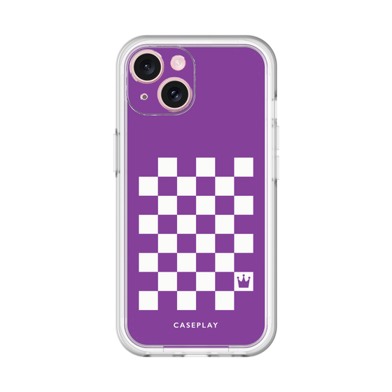 スリムプロテクションプレミアムケース［ Racing checkered flag Purple - レーシングチェッカーフラッグ パープル ］