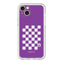 スリムプロテクションプレミアムケース［ Racing checkered flag Purple - レーシングチェッカーフラッグ パープル ］