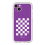 スリムプロテクションプレミアムケース［ Racing checkered flag Purple - レーシングチェッカーフラッグ パープル ］