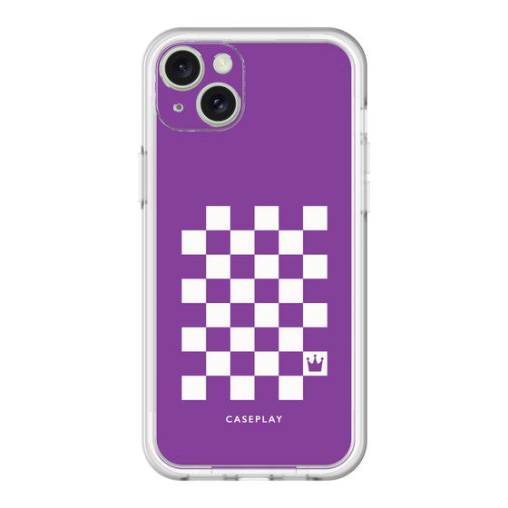 スリムプロテクションプレミアムケース［ Racing checkered flag Purple - レーシングチェッカーフラッグ パープル ］