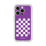 スリムプロテクションプレミアムケース［ Racing checkered flag Purple - レーシングチェッカーフラッグ パープル ］