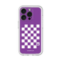 スリムプロテクションプレミアムケース［ Racing checkered flag Purple - レーシングチェッカーフラッグ パープル ］