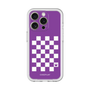 スリムプロテクションプレミアムケース［ Racing checkered flag Purple - レーシングチェッカーフラッグ パープル ］